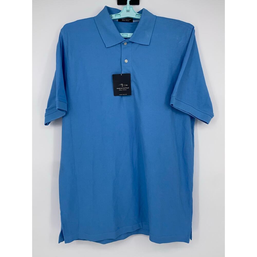 NWT Page & Tuttle Mens Pima Cotton Golf Polo